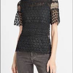 Express Black Lace Top